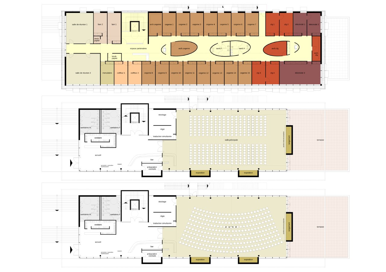 Plans de l'extension du Pôle des Métiers à Metz (57) 