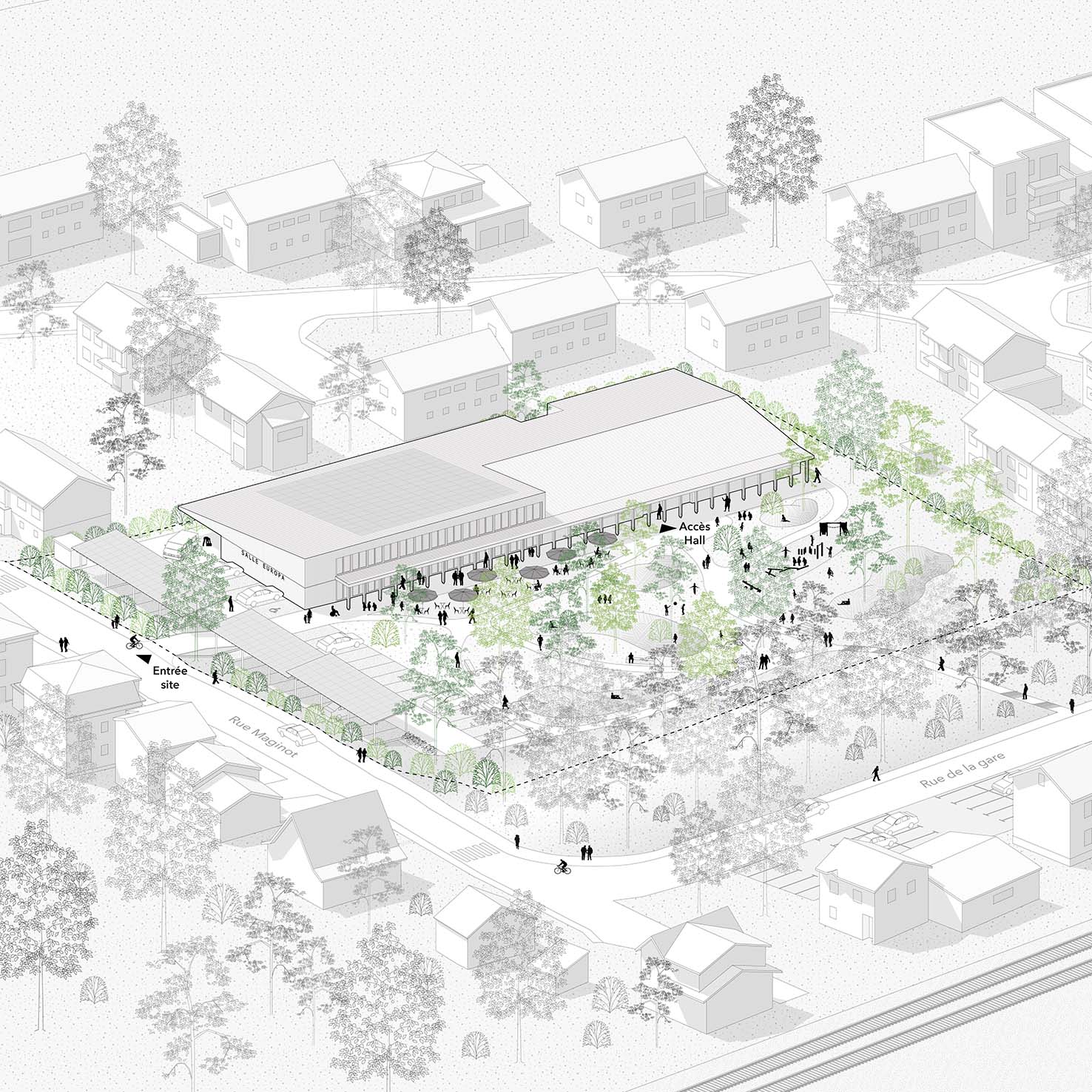 Equipement polyvalent et periscolaire à Hettange Grande KL architectes