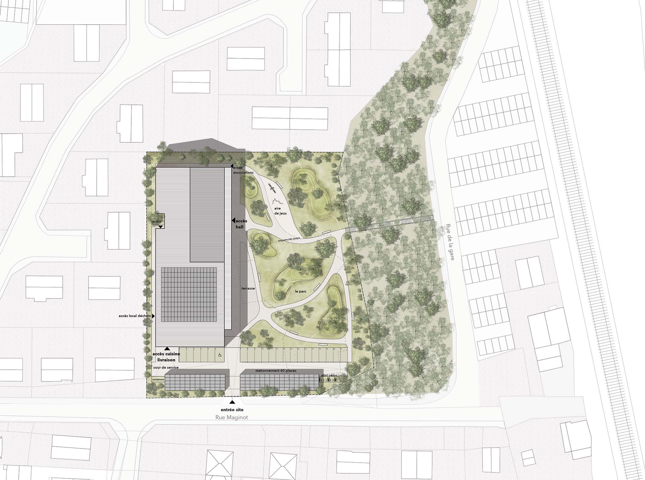 Equipement polyvalent et periscolaire à Hettange Grande KL architectes